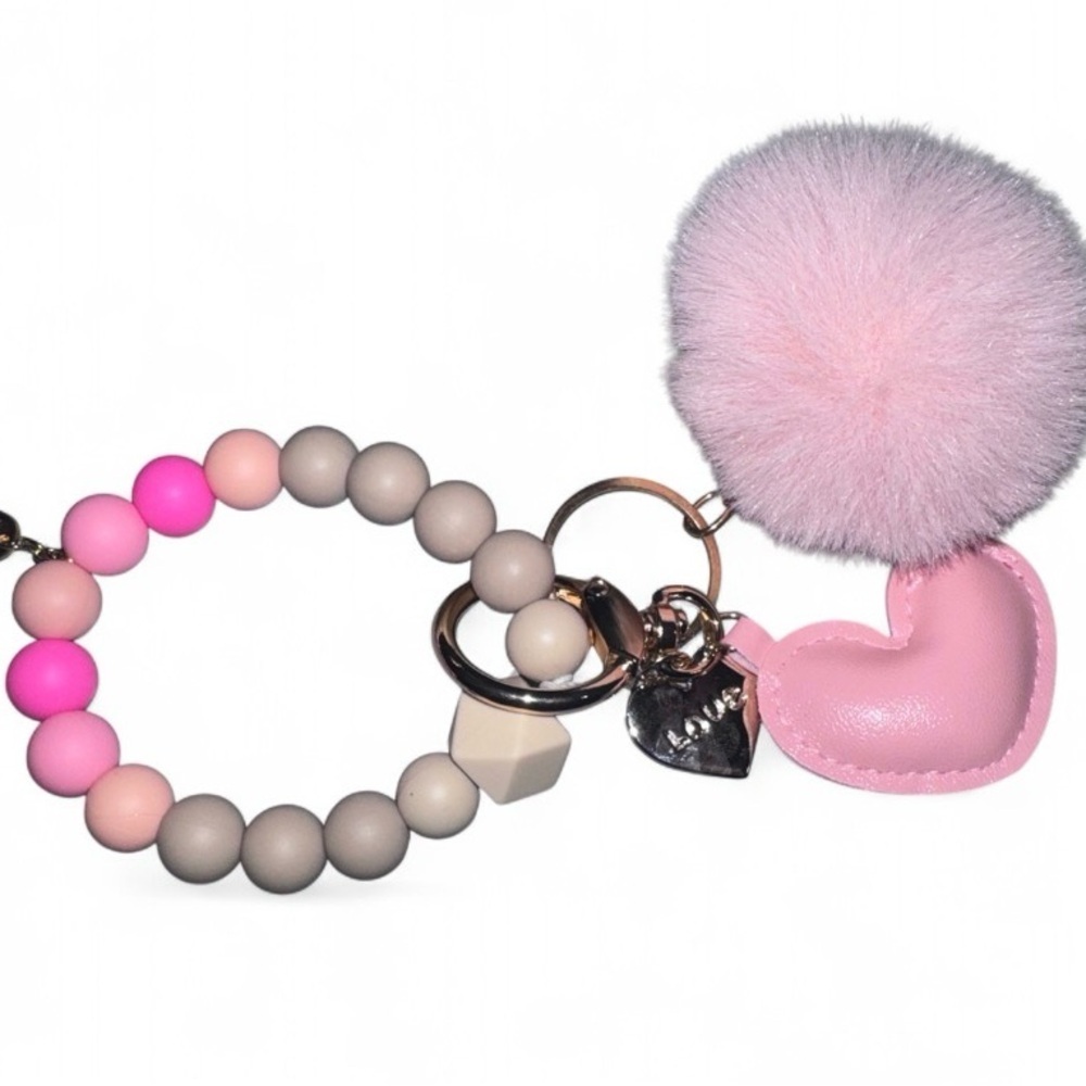 Soft Girl Energy Women’s Silicone Beaded Keychain 🩷